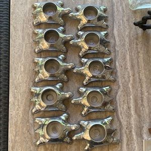 10 Pewter Turtle Tea light holders